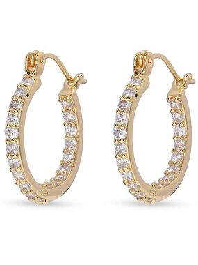 Crystal Haze Mini Serena Hoops in Clear